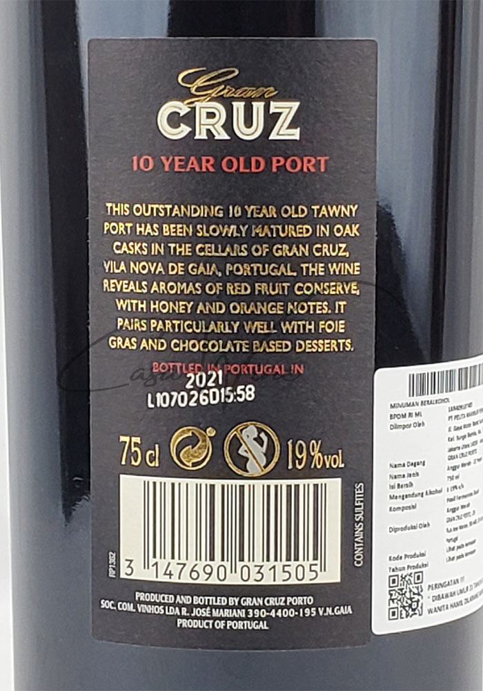 Reserve - Special Cruz Porto Years Casa 10 Wine